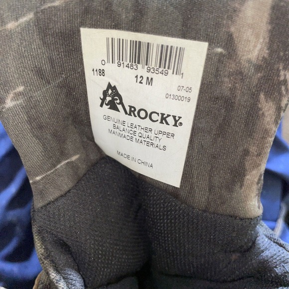 Vintage 05 Rocky Xtreme Stalker Light Camo Hunting Winter Hiking Boots Mens 12 - Picture 11 of 11